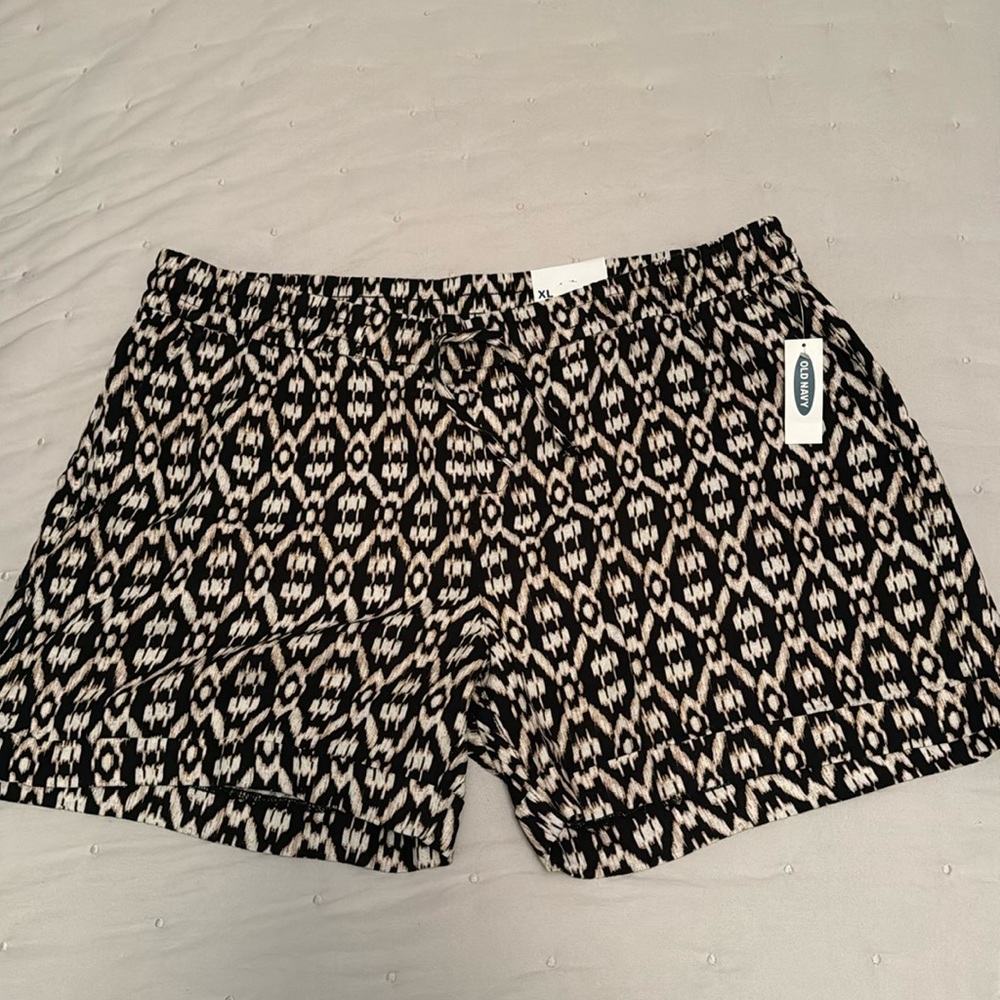 NWT Old Navy linen blend elastic waist shorts, sz XL